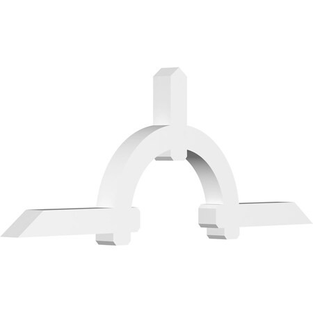Ekena Millwork Ericson Architectural Grade PVC Gable Bracket, 108"W x 40 1/2"H x 6"D x 6"F, 9/12 Pitch GBP108X41X0606ERI00
